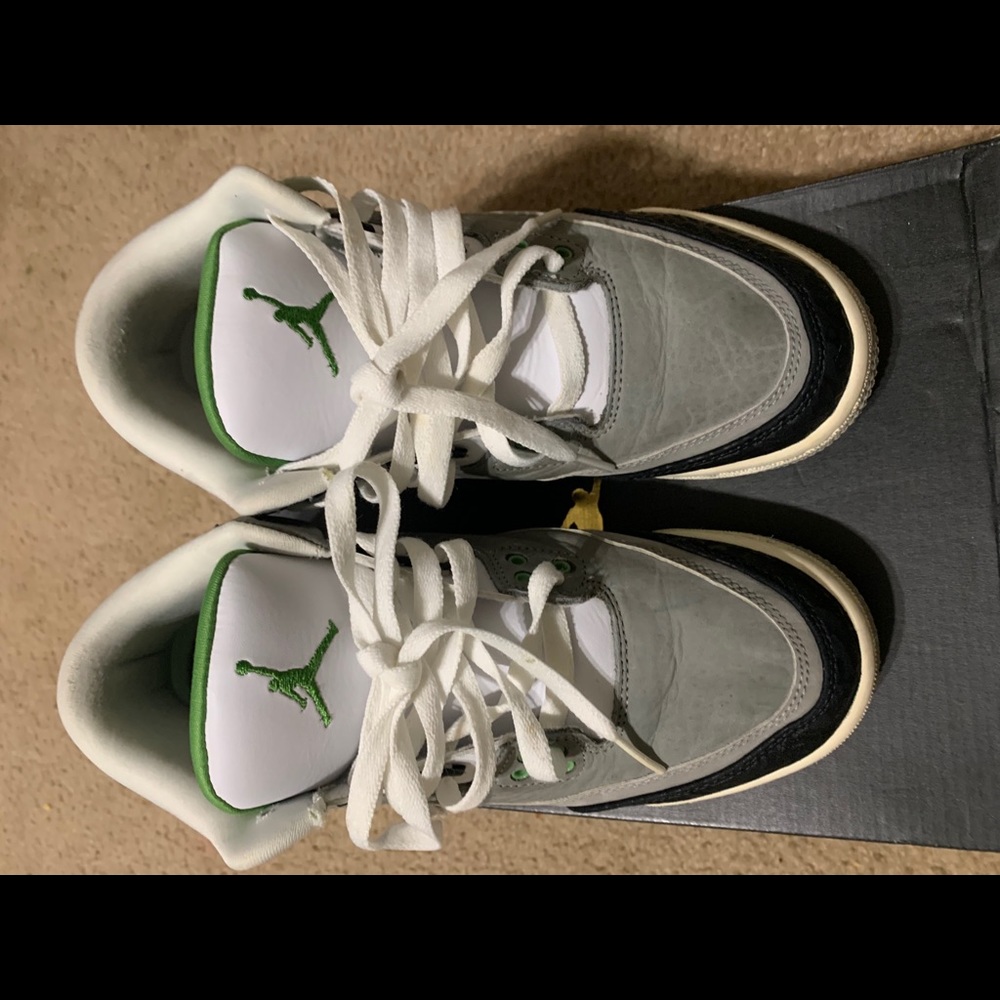 Jordan 3 chlorophyll size 7